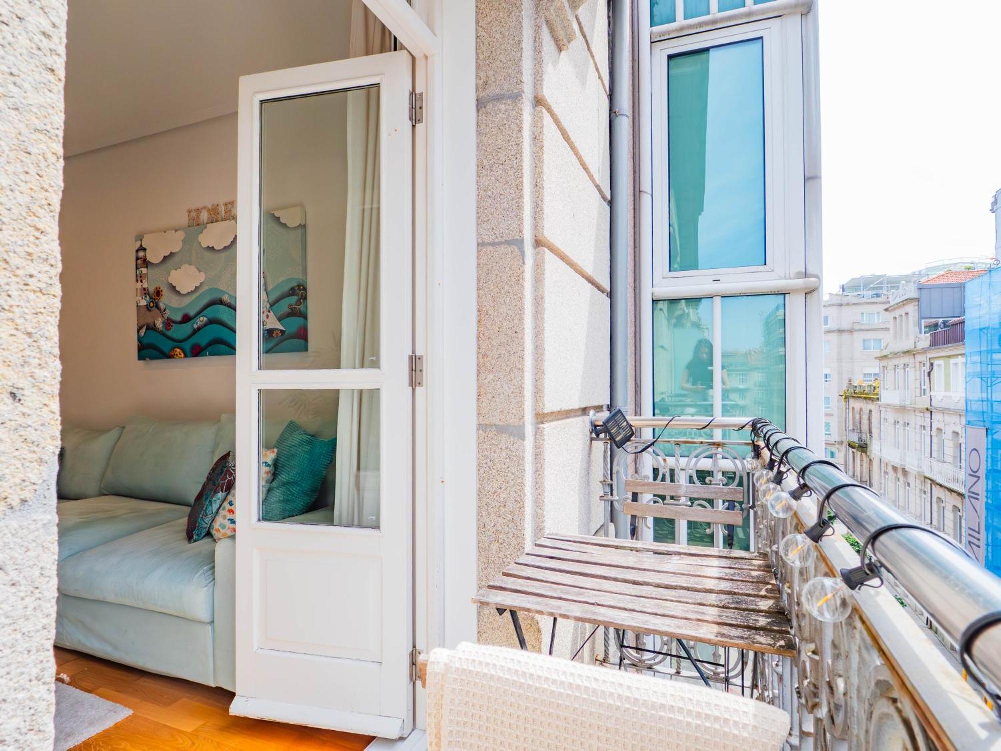 Ferienwohnung Luxury Centro De Vigo Balcony Exterior foto